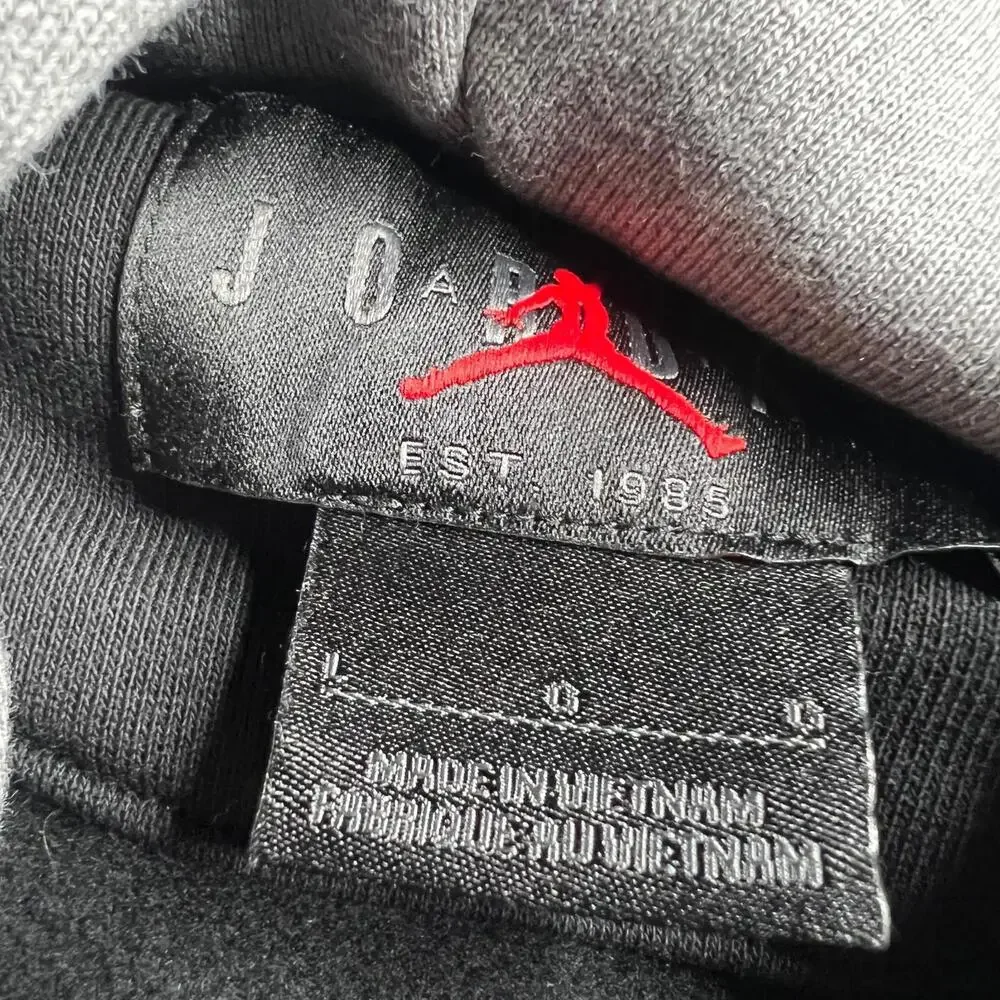 Jordan Black Pullover‎ Hoodie Size L Jumpman Logo Basketball Streetwear Hoodie